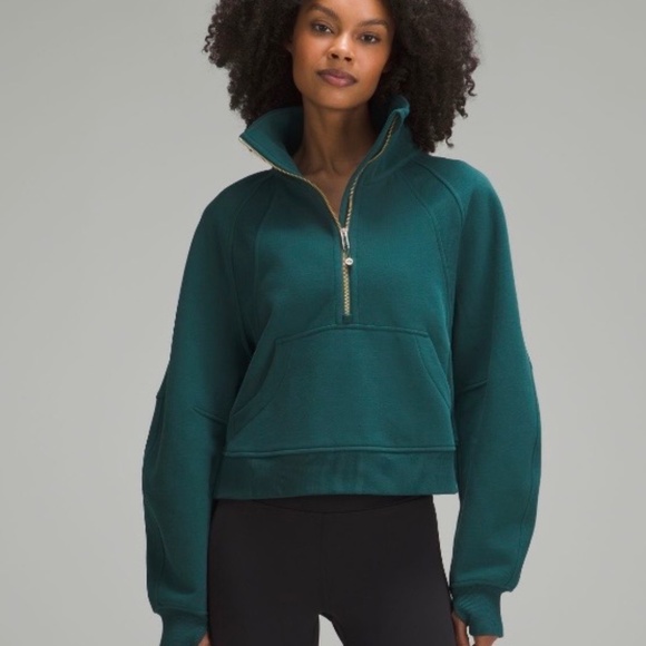 lululemon athletica Sweaters - Lululemon Scuba Oversized Funnel-Neck Half Zip (cropped)